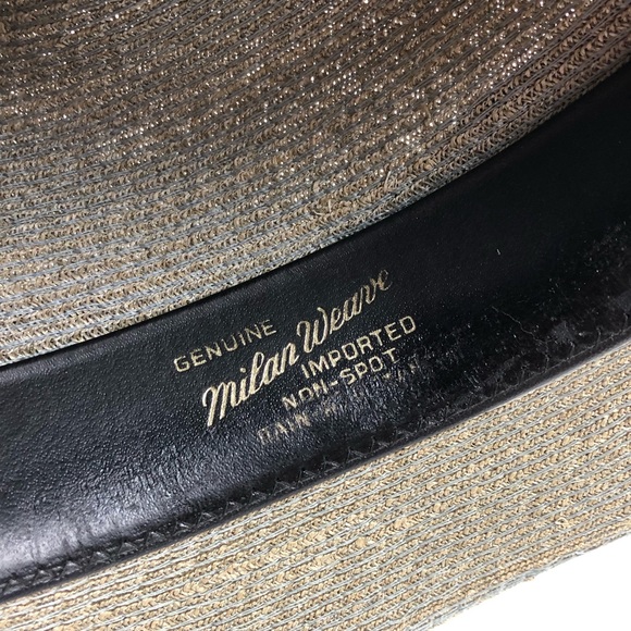 Vtg Milan Weave Fedora Hat - Picture 3 of 5